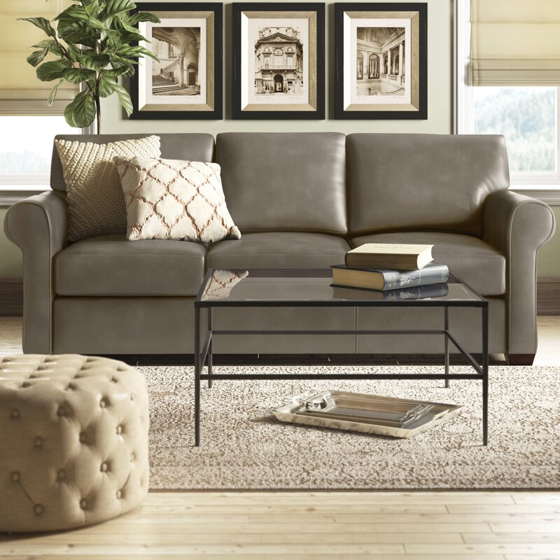 Wayfair Custom Upholstery™ Rachel Leather Sofa Bed & Reviews | Wayfair